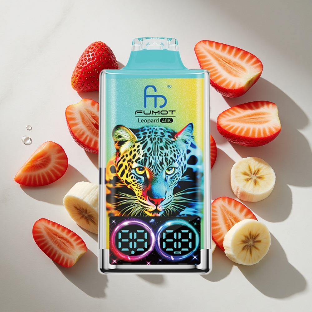 Aardbei Banaan Fumot Leopard 40K Puffs Nederland vapes Dual Mesh Type-C