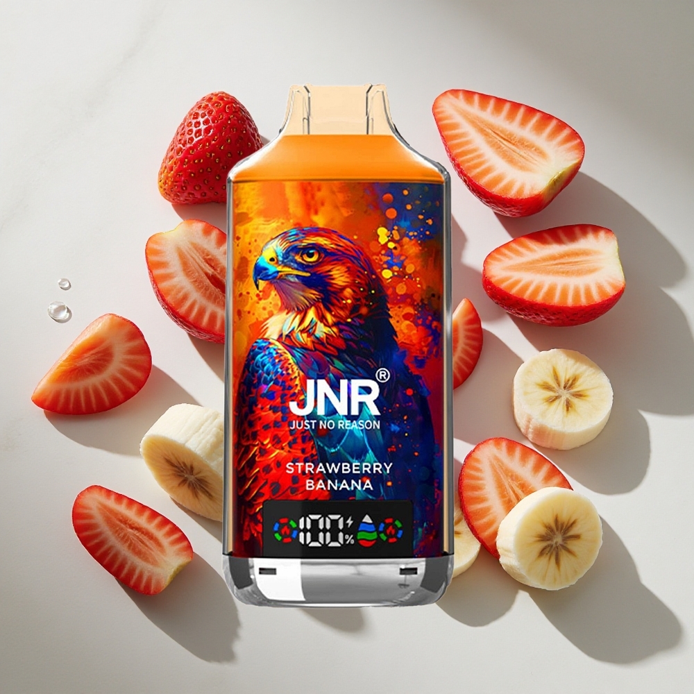 Aardbei Banaan JNR Falcon X 18000 Puffs Nederland vapes met Dual Mesh Coil  Dual Core