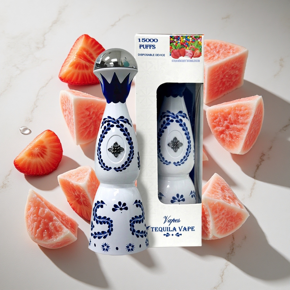 Aardbei Bubblegum HUMO Azul 15000 Puffs Nederland vapes met 20mL voorgevulde tank en 5 nicotine