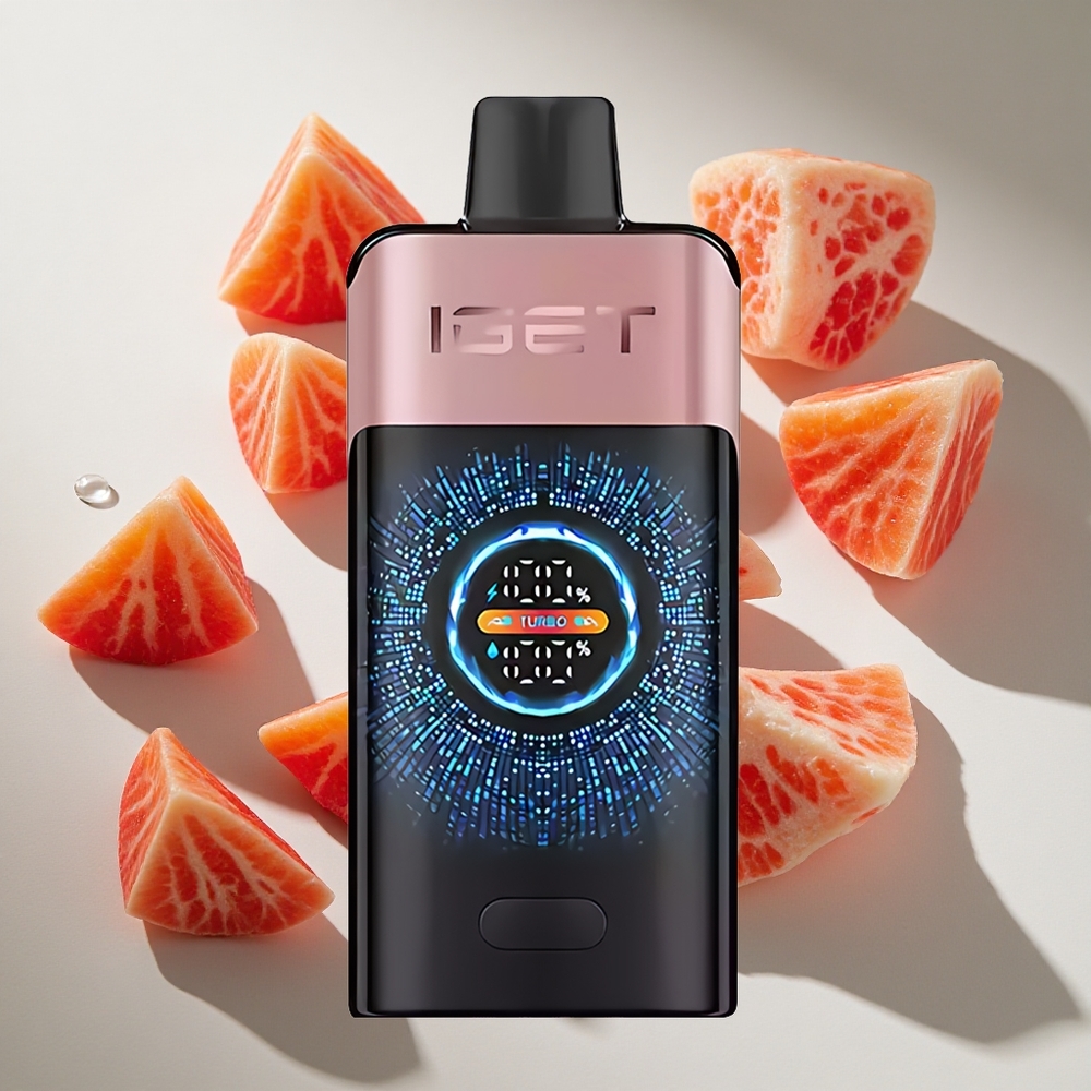 Aardbei Chupa Chups IGET ONE 12000 Puffs Nederland vapes met 2700 mAh batterij en groot gebogen kleurenscherm