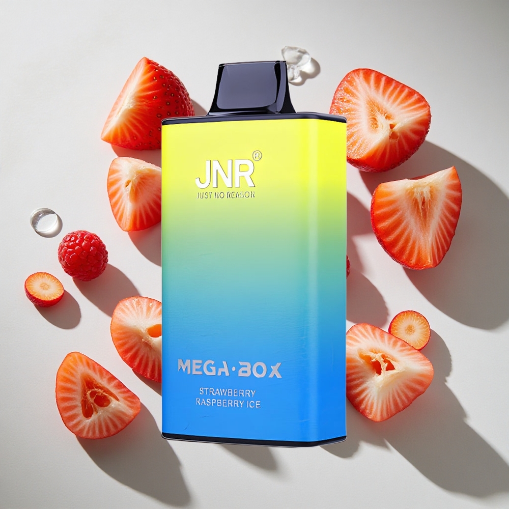 Aardbei Framboos IJs JNR Mega Box 25000 Puffs 30ml e-vloeistof Nederland vapes Dual Mesh Coil