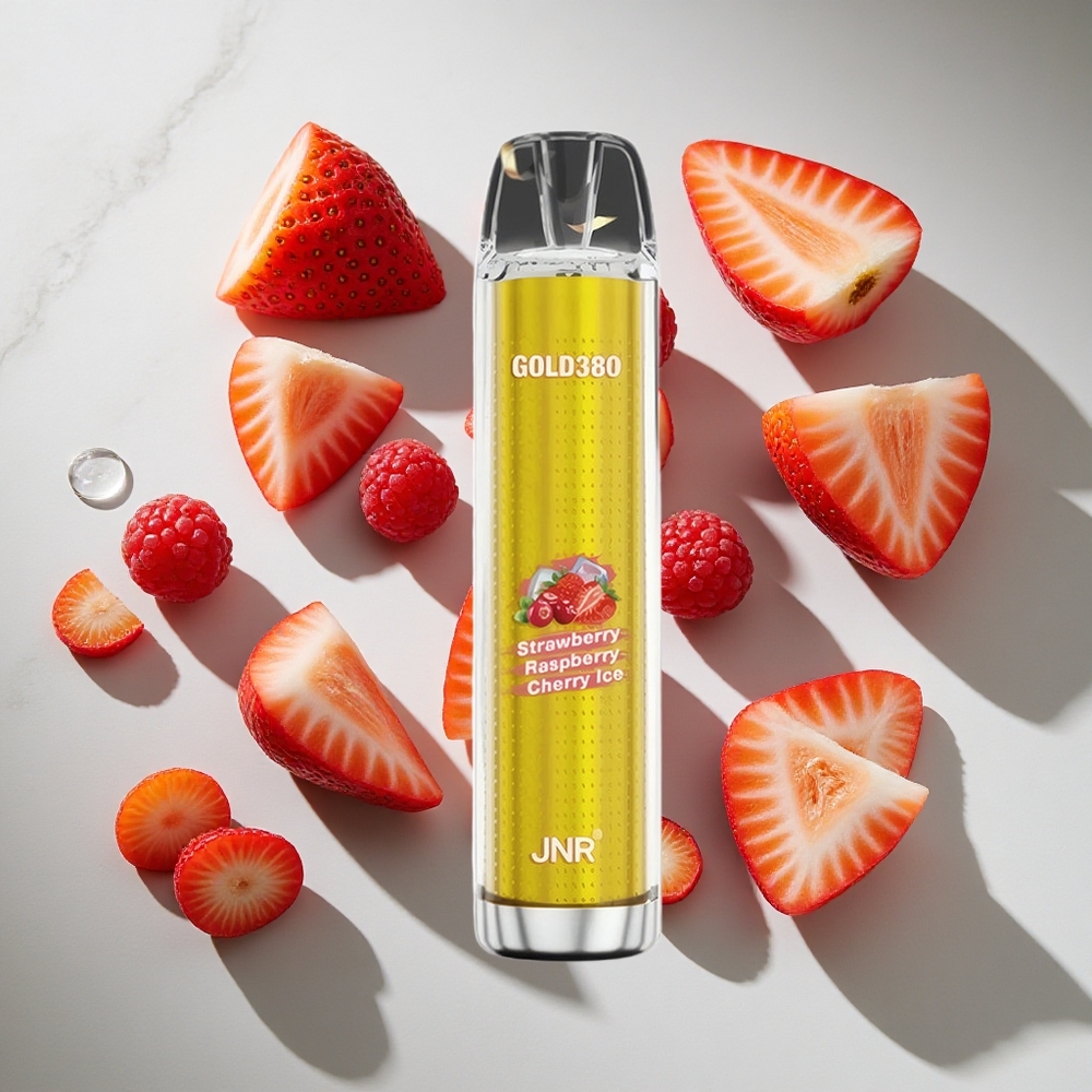 Aardbei Framboos JNR Gold380 6000 Puffs Nederland vapes 13ml e-vloeistof