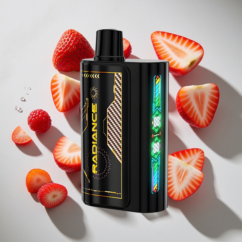 Aardbei Framboos Kers IJ JNR Radiance 31000 Puffs Nederland vapes Dual Mesh Coil