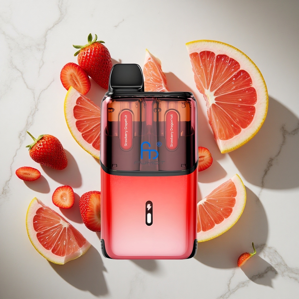 Aardbei Grapefruit Aardbei Drakenvrucht Fumot Ultra T32000 32000 Puffs Nederland Vapes Met 800mAh-batterij  Type-C Opladen