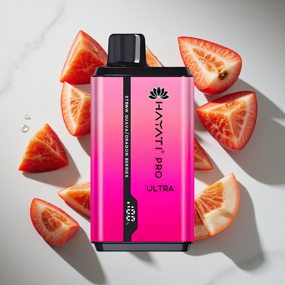 Aardbei Guave Hayati Pro Ultra 15000 Puffs Nederland vapes - 850mAh batterij 2 12ml vloeistof