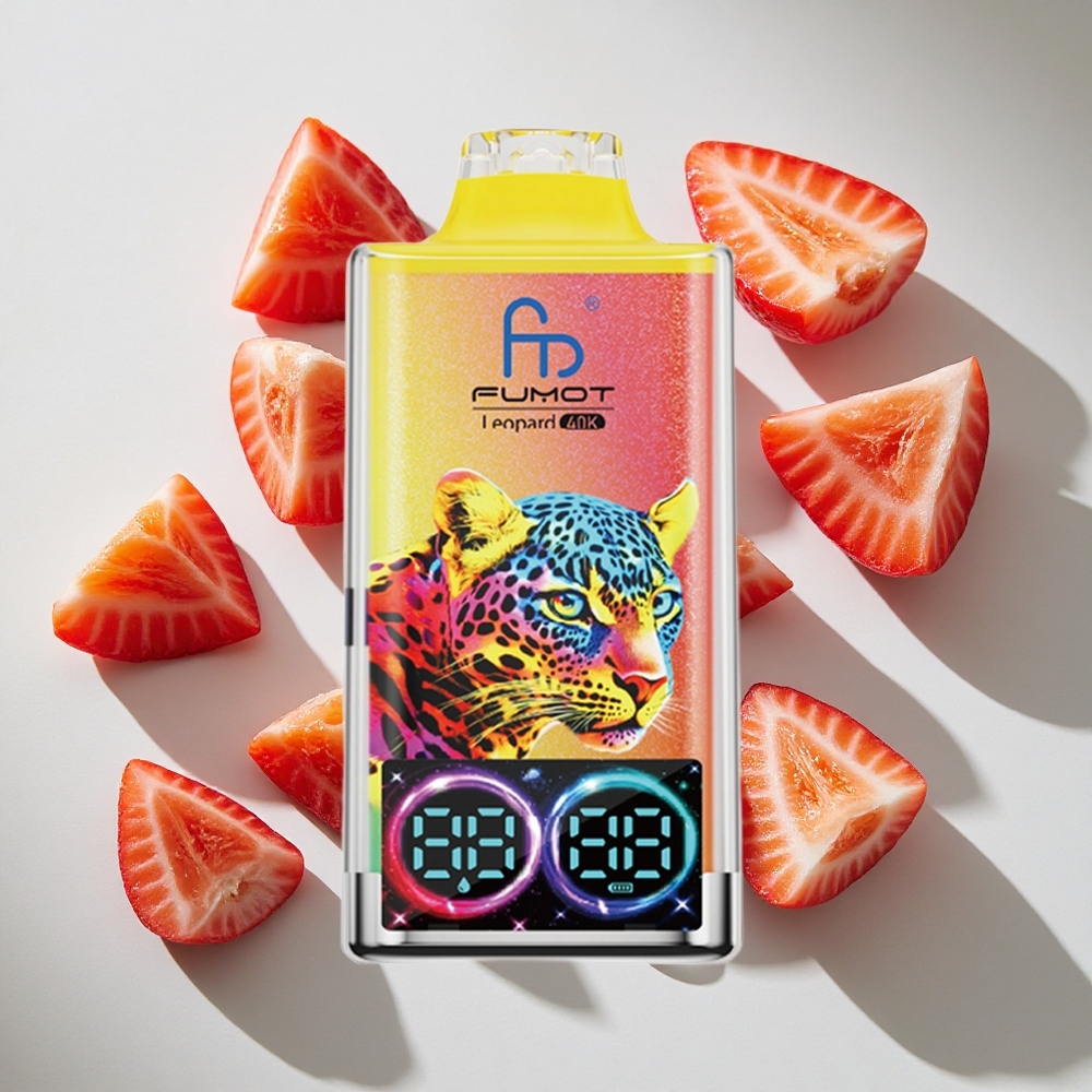 Aardbei IJs Fumot Leopard 40K Puffs Nederland vapes Dual Mesh  Type-C Opladen