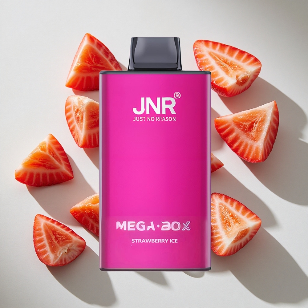Aardbei IJs JNR Mega Box 25000 Puffs Nederland vapes met 30ml Vloeistof  Dual Mesh Coil