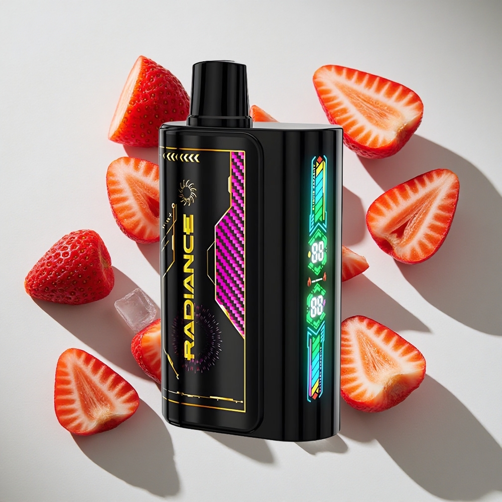 Aardbei IJs JNR Radiance 31000 Puffs Nederland vapes Met Smart Animation Screen  Dual Mesh Coil