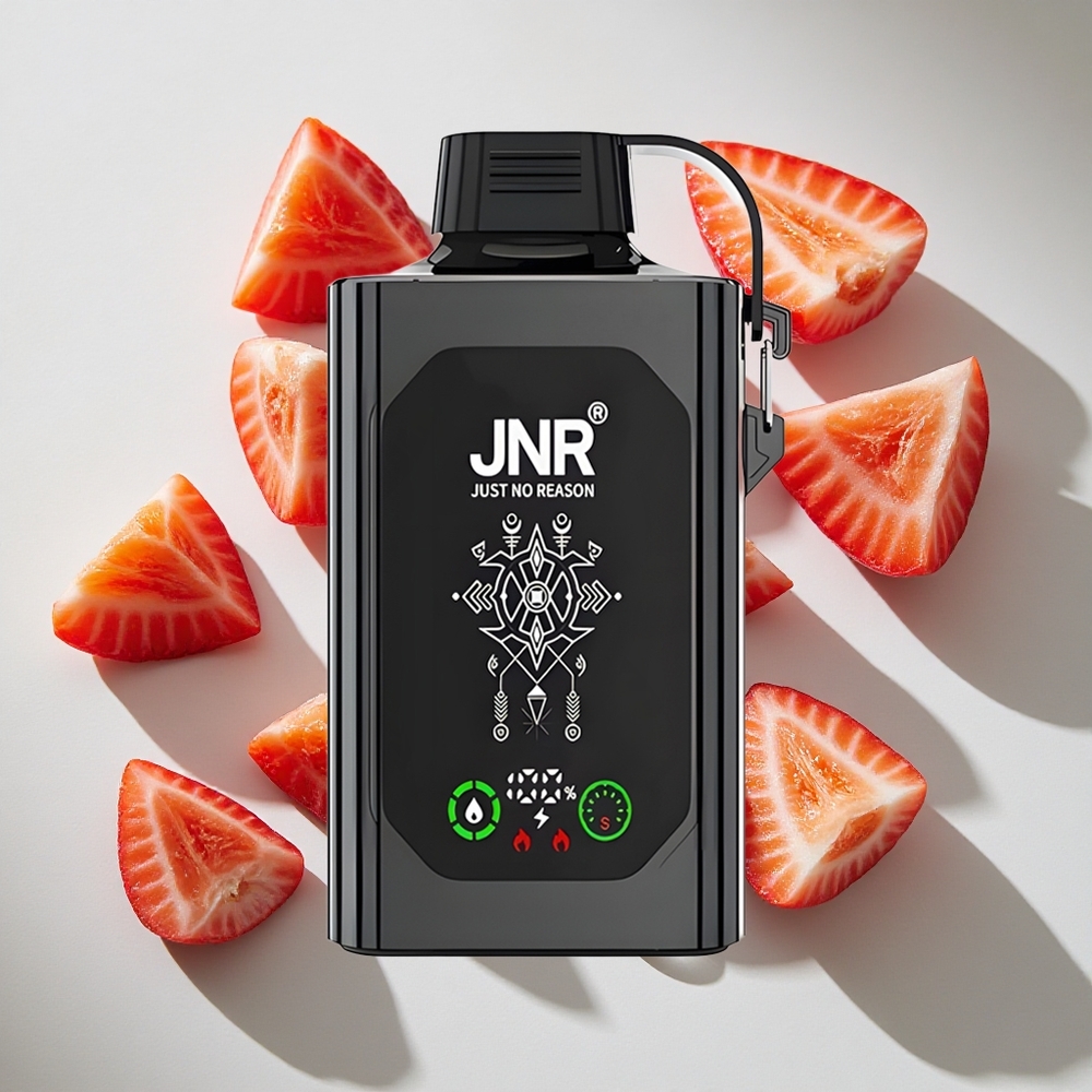 Aardbei IJs JNR Shisha Hookah Box 20500 Puffs Nederland vapes met HD Display  Type-C Opladen