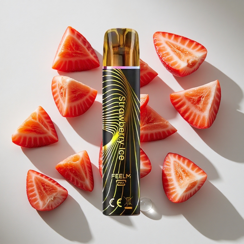 Aardbei IJscool JNR BlackGolden 600+200 Puffs Nederland vapes TPD Gecertificeerd