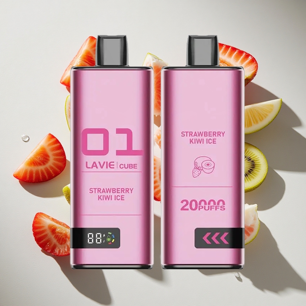 Aardbei-Kiwi IJs Lavie Cube 20000 Puffs Wegwerp Vape Nederland vapes Type C
