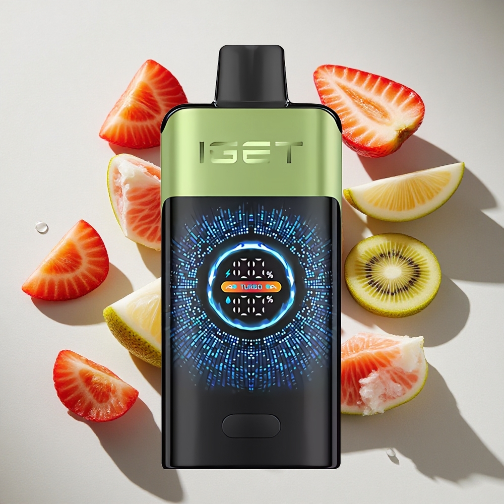 Aardbei-Kiwi IJssmaken IGET ONE 12000 Puffs Nederland vapes met 2700 mAh Batterijcapaciteit