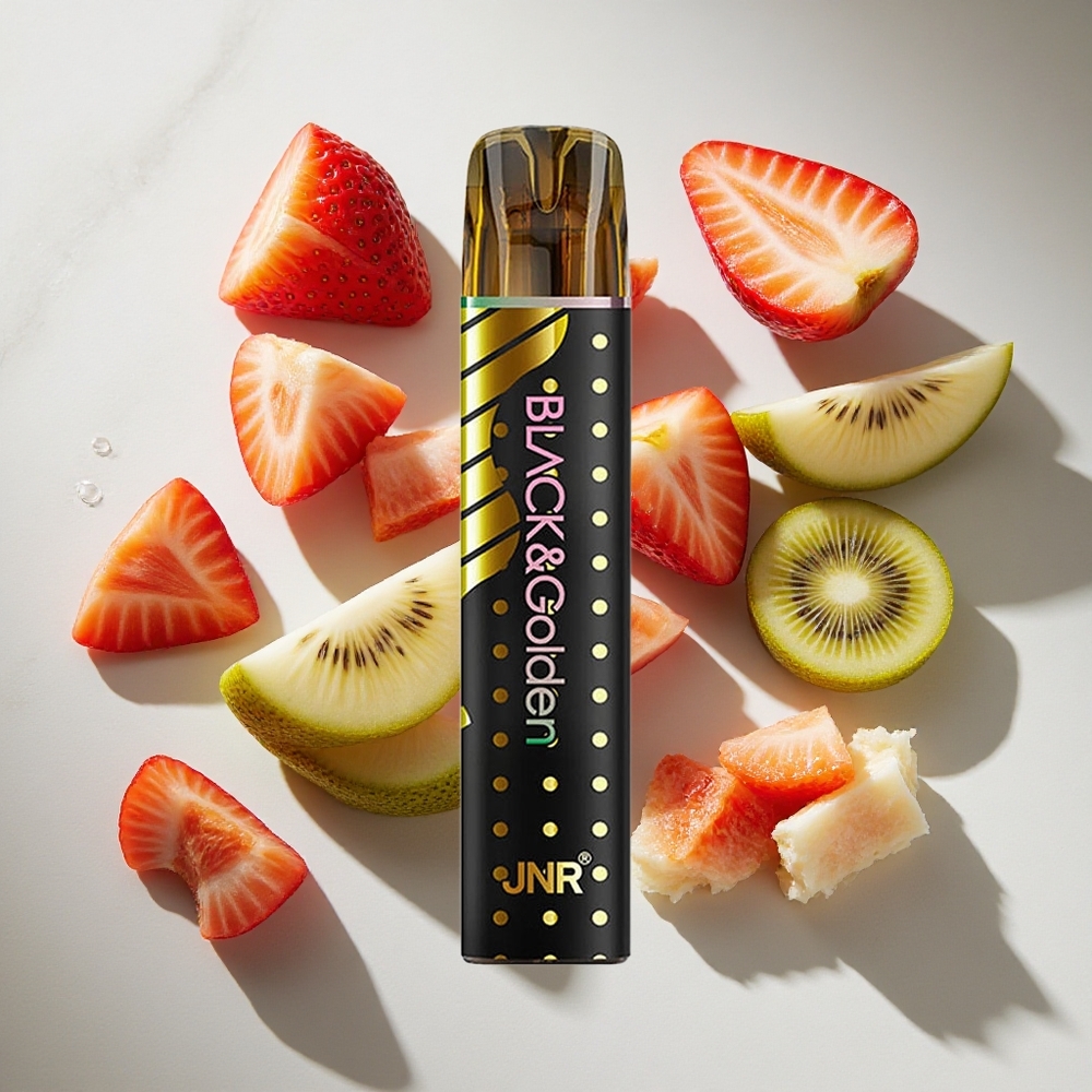 Aardbei-Kiwi JNR BlackGolden 600+200 Puffs Nederland vapes 2ml e-vloeistof Capaciteit TPD gecertificeerd