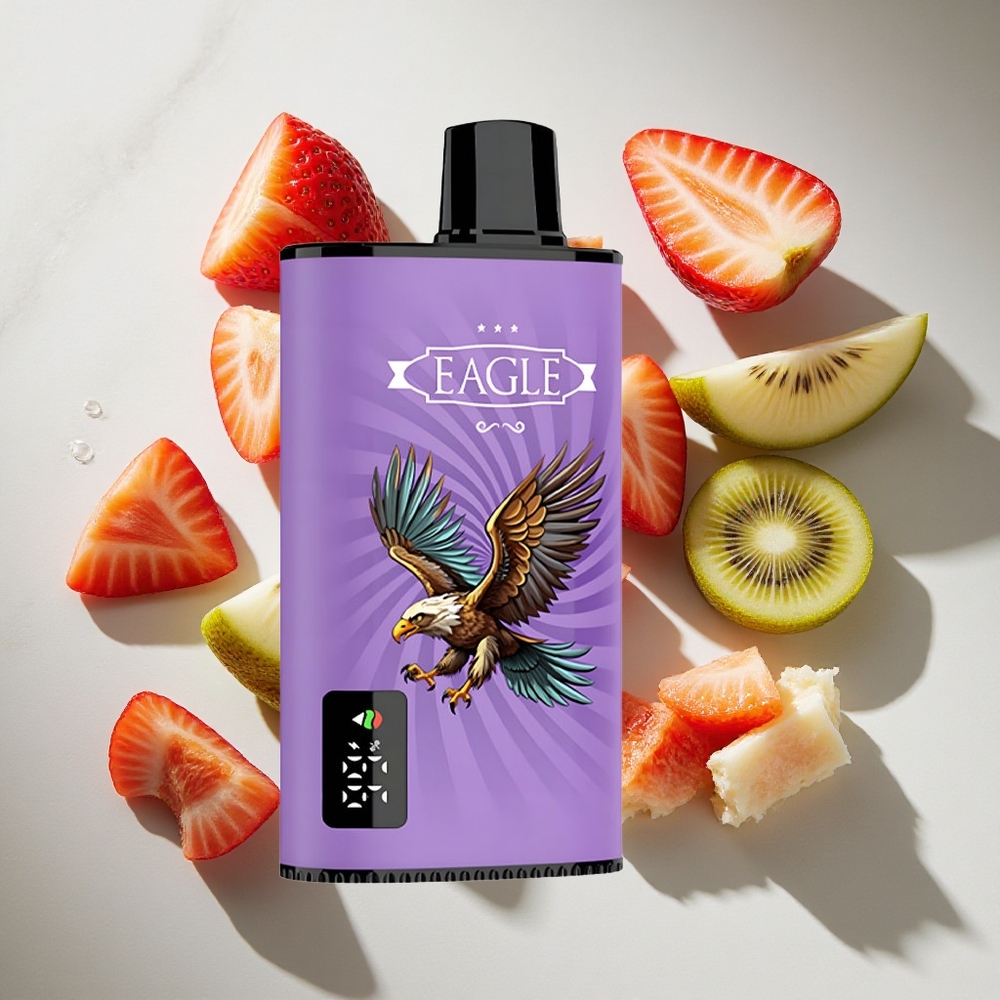 Aardbei-Kiwi JNR EAGLE Smart 23000 Puffs Nederland vapes met Digitaal Scherm  25ml Vloeistofcapaciteit