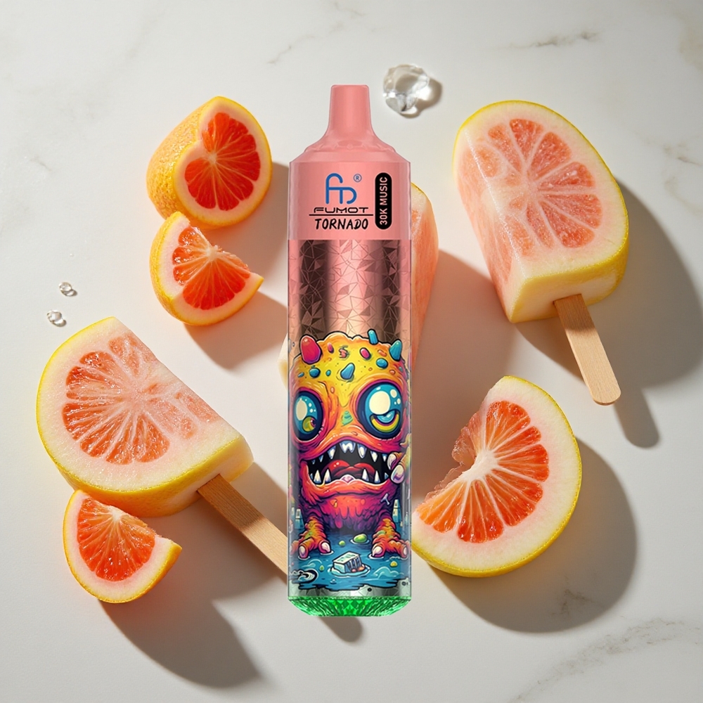 Aardbei-Limoen Fumot RandM Tornado 30000 Puffs Nederland vapes met 30mL vloeistof en LED-scherm