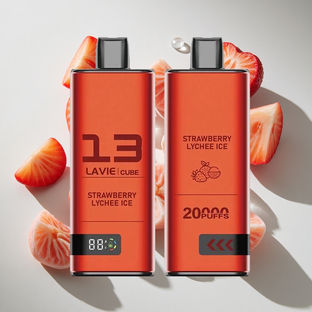 Aardbei Lychee IJ Lavie Cube 20000 Puffs Nederland vapes Type C Opladen