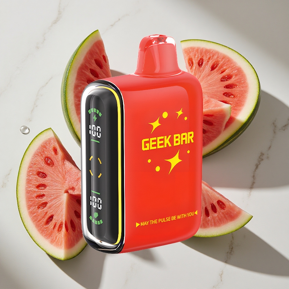 Aardbei-Mint Geek Bar Pulse 15000 Puffs Nederland Vapes Met 16ML Vloeistof  USB Type-C