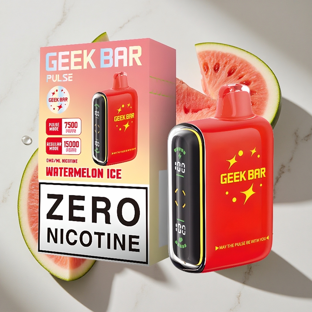 Aardbei-Mint Geek Bar Pulse 15000 Puffs Nederland Vapes Met 16ML Vloeistof  USB Type-C
