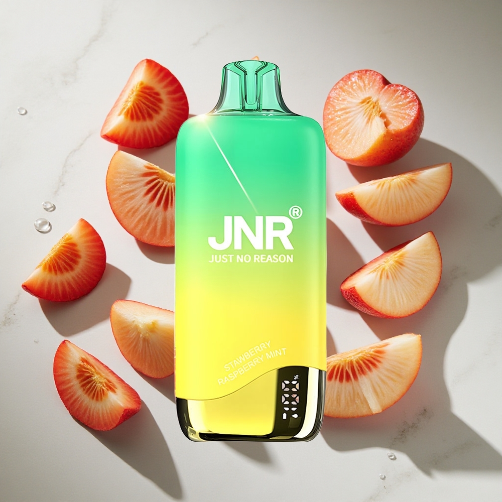 Aardbei Perzikmunt JNR Rainbow 10500 Puffs Nederland vapes 18ml e-vloeistof Tank