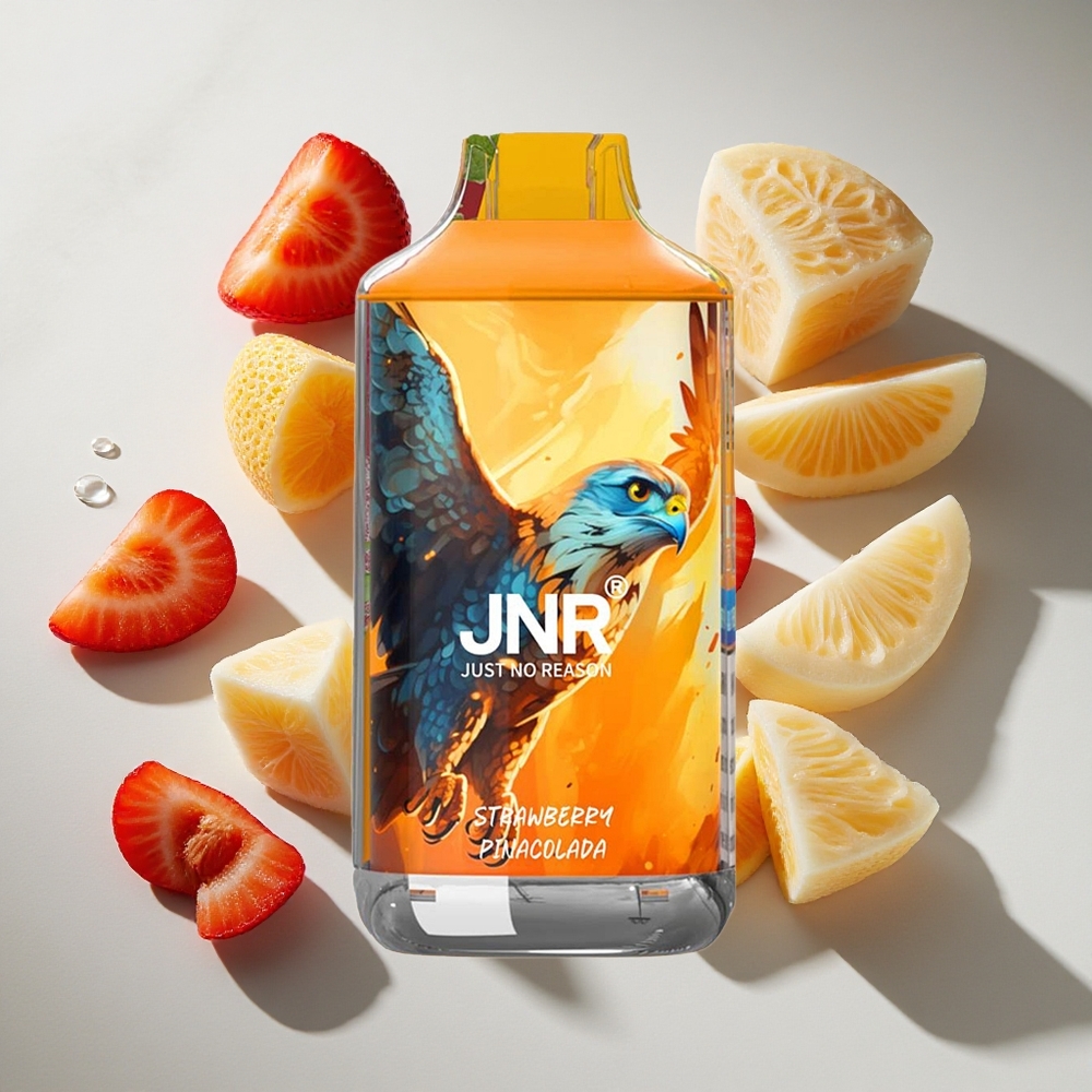 Aardbei Pina Colada JNR Falcon 16000 Puffs Nederland vapes met 22ml e-vloeistof  Dual Mesh Coil