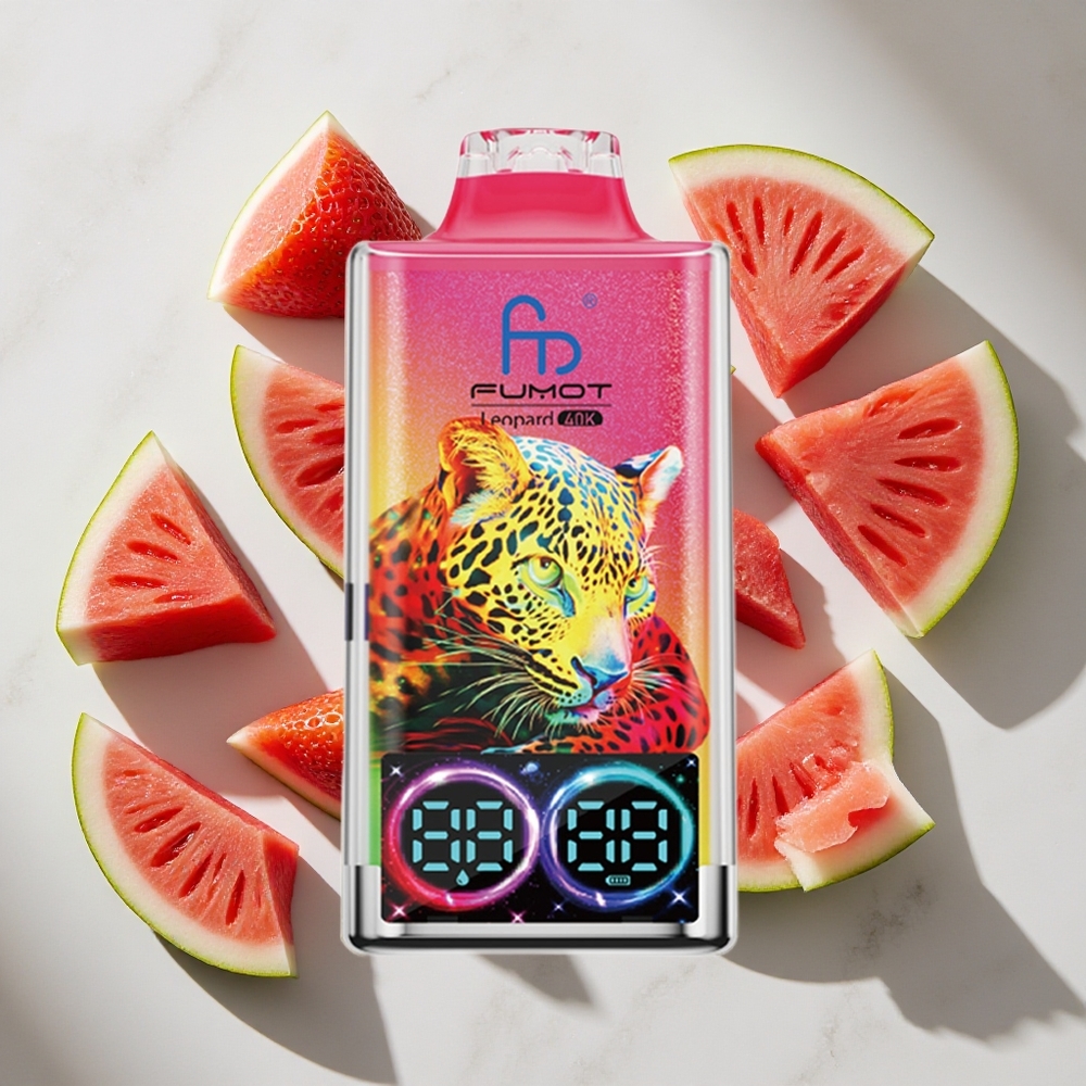 Aardbei Watermeloen Fumot Leopard 40K Puffs Nederland vapes Dual Mesh Type-C Oplaadbaar