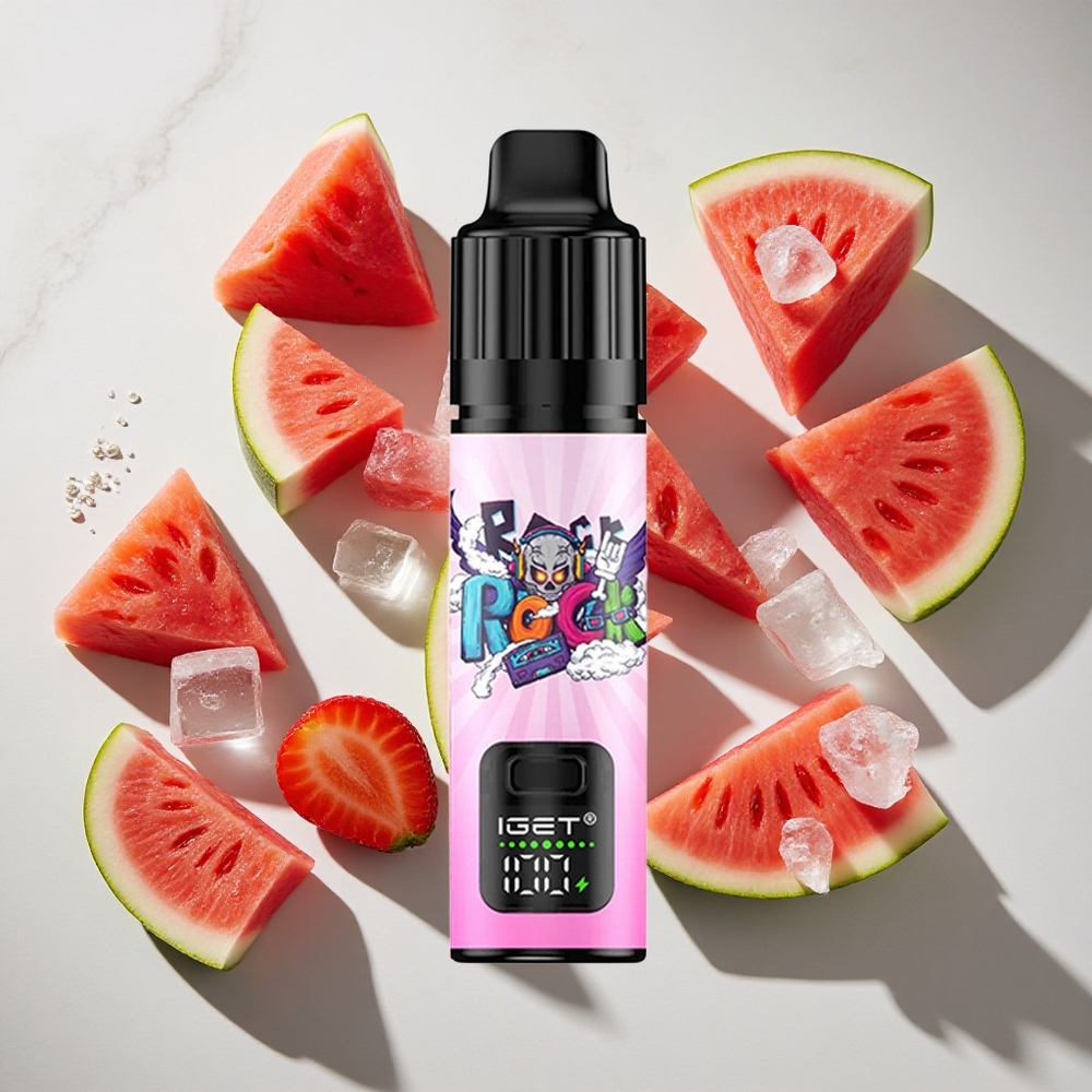 Aardbei Watermeloen IJs IGET BAR PLUS S3 POD 10000 Puffs Nederland vapes 18 ml e-vloeistof 950 mAh Oplaadbaar