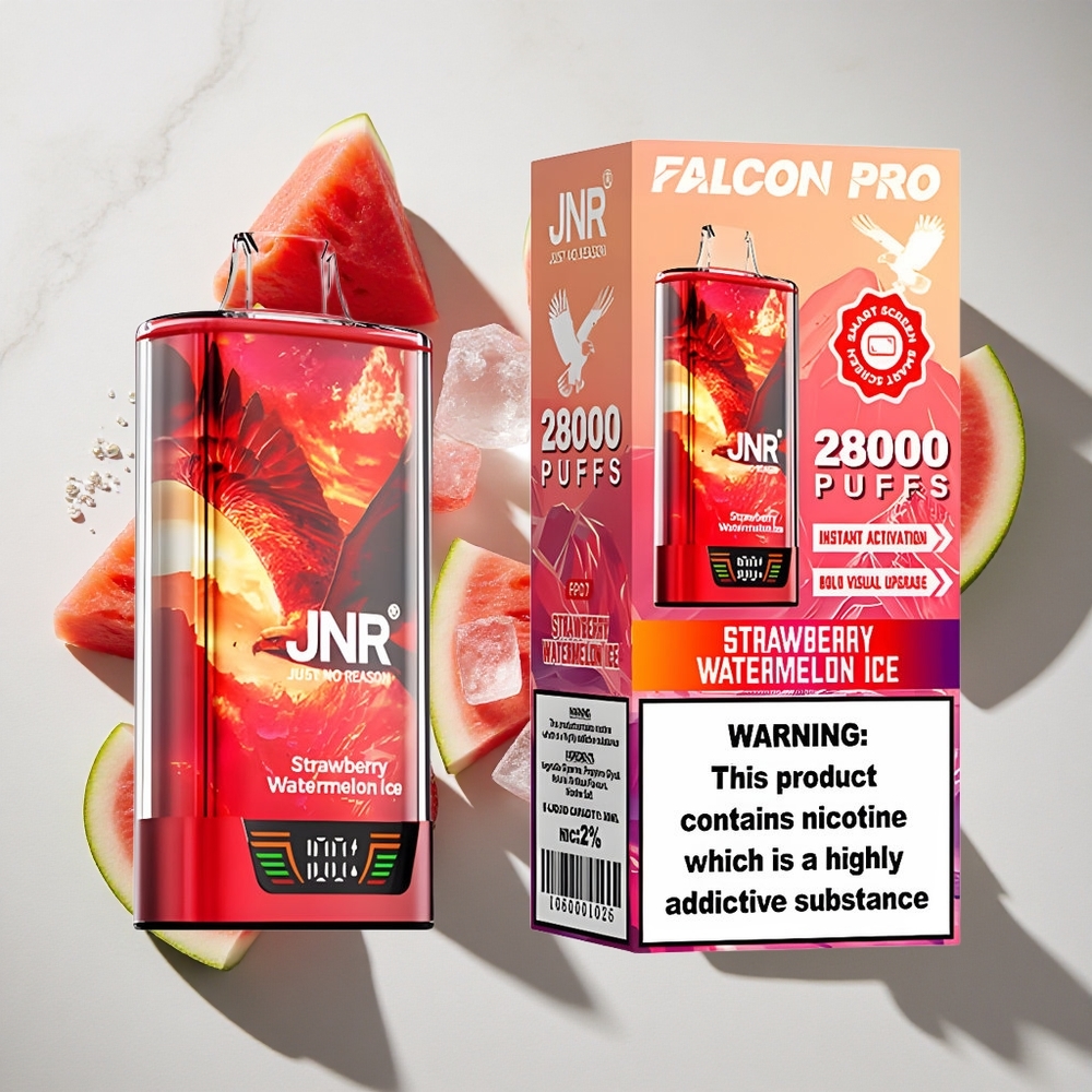 Aardbei Watermeloen IJs JNR Falcon Pro 28000 Puffs Nederland vapes 30ml Voorgevuld  USB Type-C