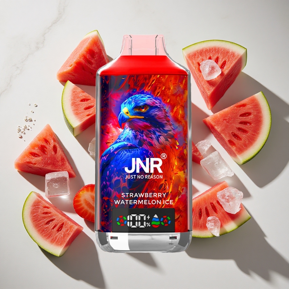 Aardbei Watermeloen IJs JNR Falcon X 18000 Puffs Nederland vapes - 24ml Vloeistof Dual Mesh Coil