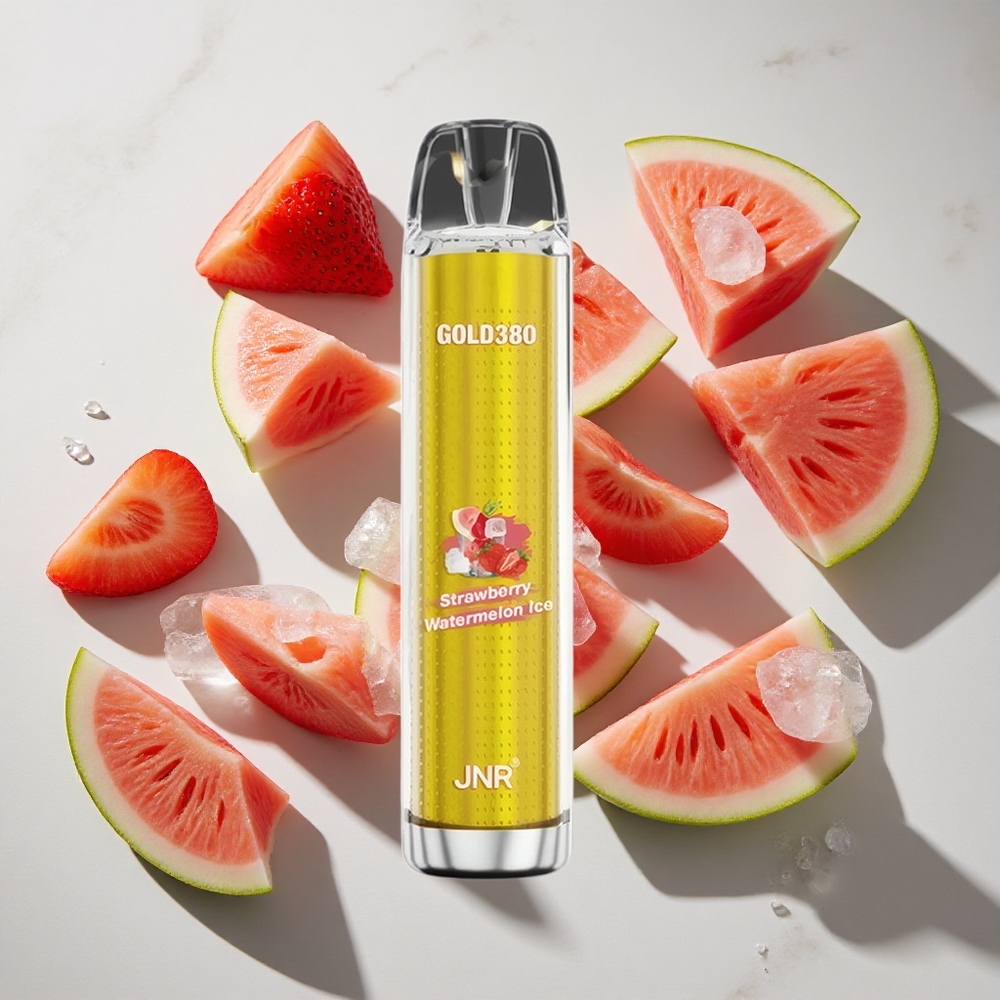 Aardbei Watermeloen IJs JNR Gold380 6000 Puffs Nederland vapes 13ml e-vloeistof 1500mAh
