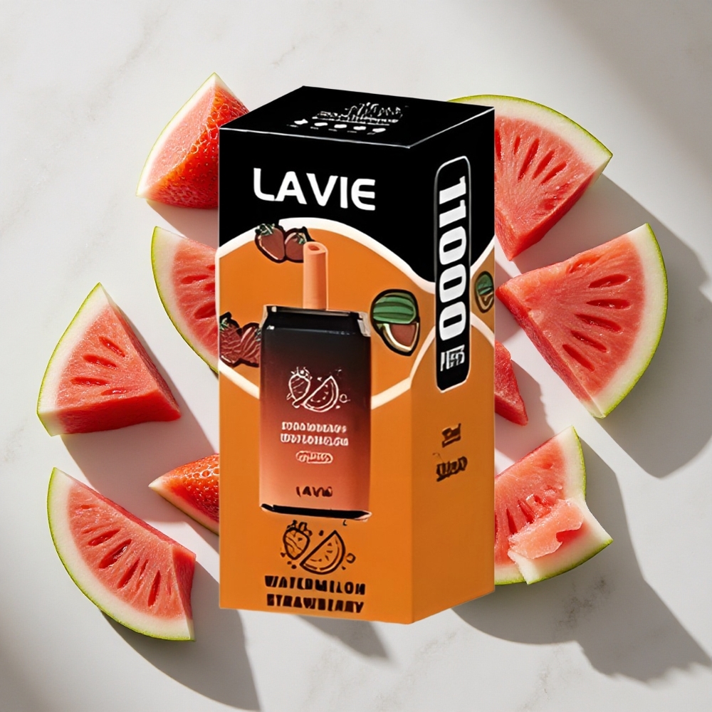 Aardbei Watermeloen LAVIE Aurora 11000 Puffs Nederland vapes 22ml e-vloeistof Type C Oplaadbaar