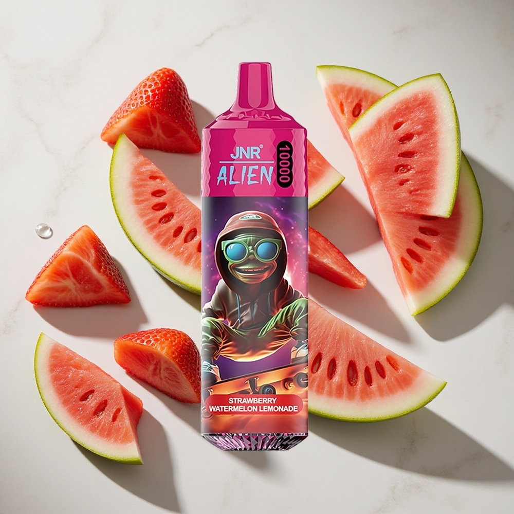 Aardbei Watermeloen Limonade JNR Alien 10000 Puffs Nederland vapes met 20ml e-vloeistof en RGB LED