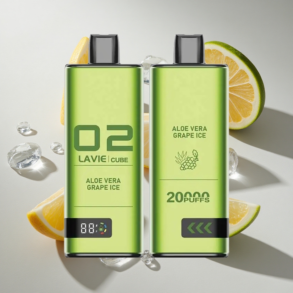 Aloë Vera Druiven IJs Lavie Cube 20000 Puffs Wegwerp Vape Nederland vapes 28ML