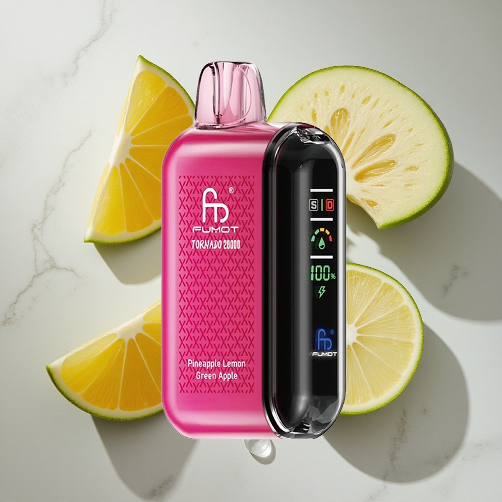 Ananas Citroen Groene Appel Fumot Tornado 20000 Puffs Nederland vapes Dual Mesh Coil 20ml