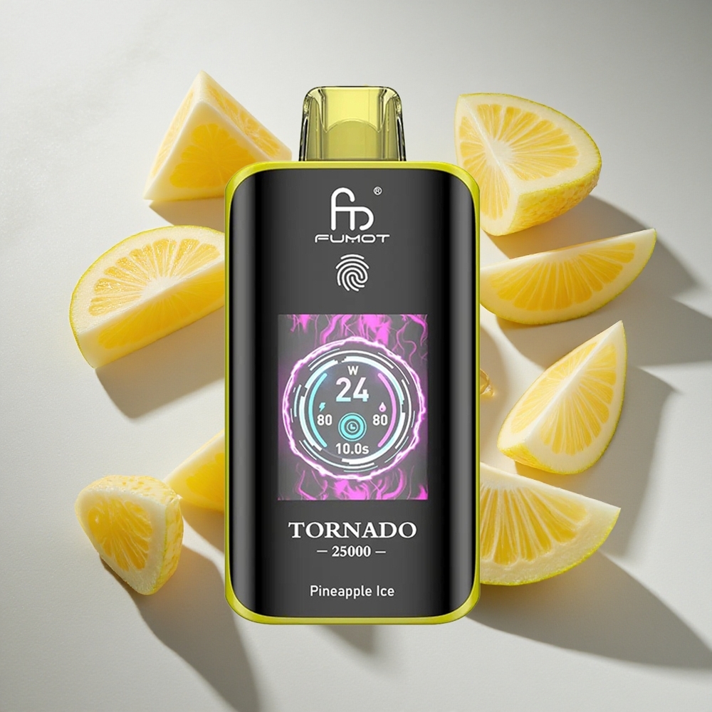 Ananas IJs Fumot Tornado 25000 Puffs Nederland vapes met HD-scherm  Type-C opladen