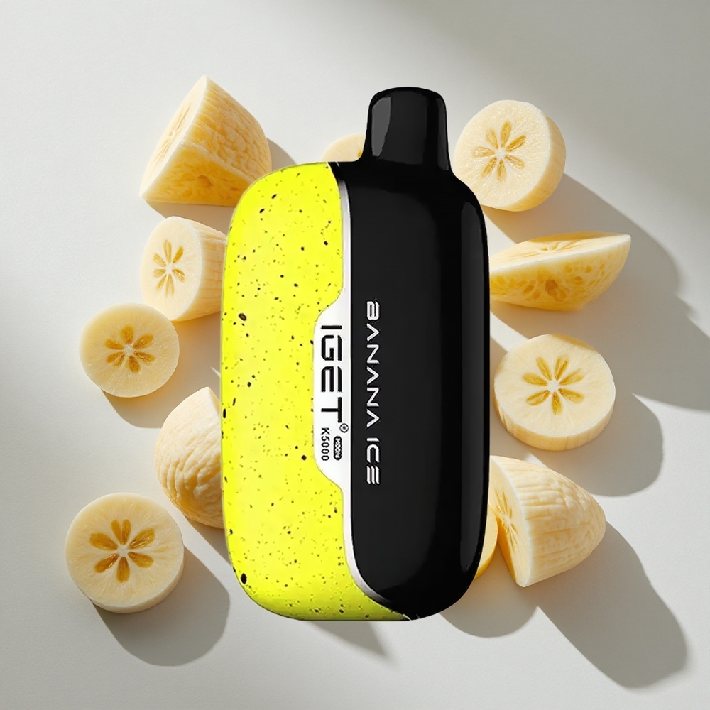Banana Ice IGET Moon K5000 Puffs Wegwerp Vape 5000 Puffs Nederland vapes PC Materiaal