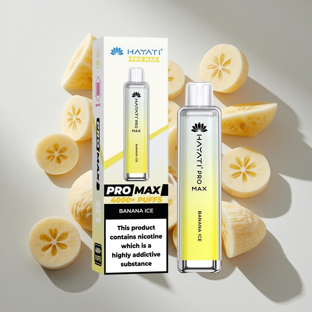 Banana Ijs Hayati Pro Max 4000 Puffs Nederland vapes Met 1400mAh Oplaadbare Accu