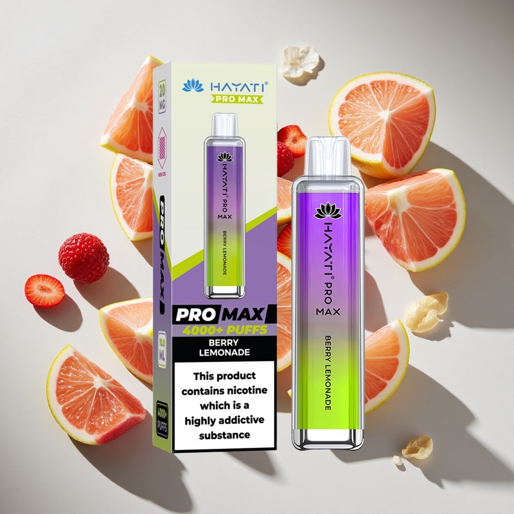 Bessen Citroen Hayati Pro Max 4000 Puffs Nederland vapes - 1400mAh Oplaadbare Batterij  LED Licht
