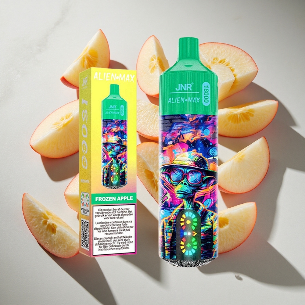 Bevroren Appel JNR Alien Max 18000 Puffs Nederland vapes met 28ml e-vloeistof  Smart LED Display