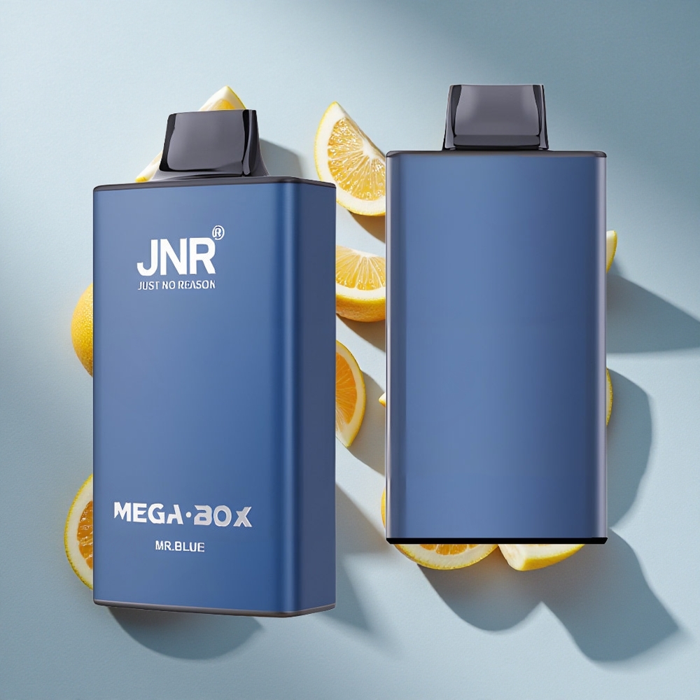 Blauw JNR Mega Box 25000 Puffs 30ml e-vloeistof Nederland vapes Dual Mesh Coil