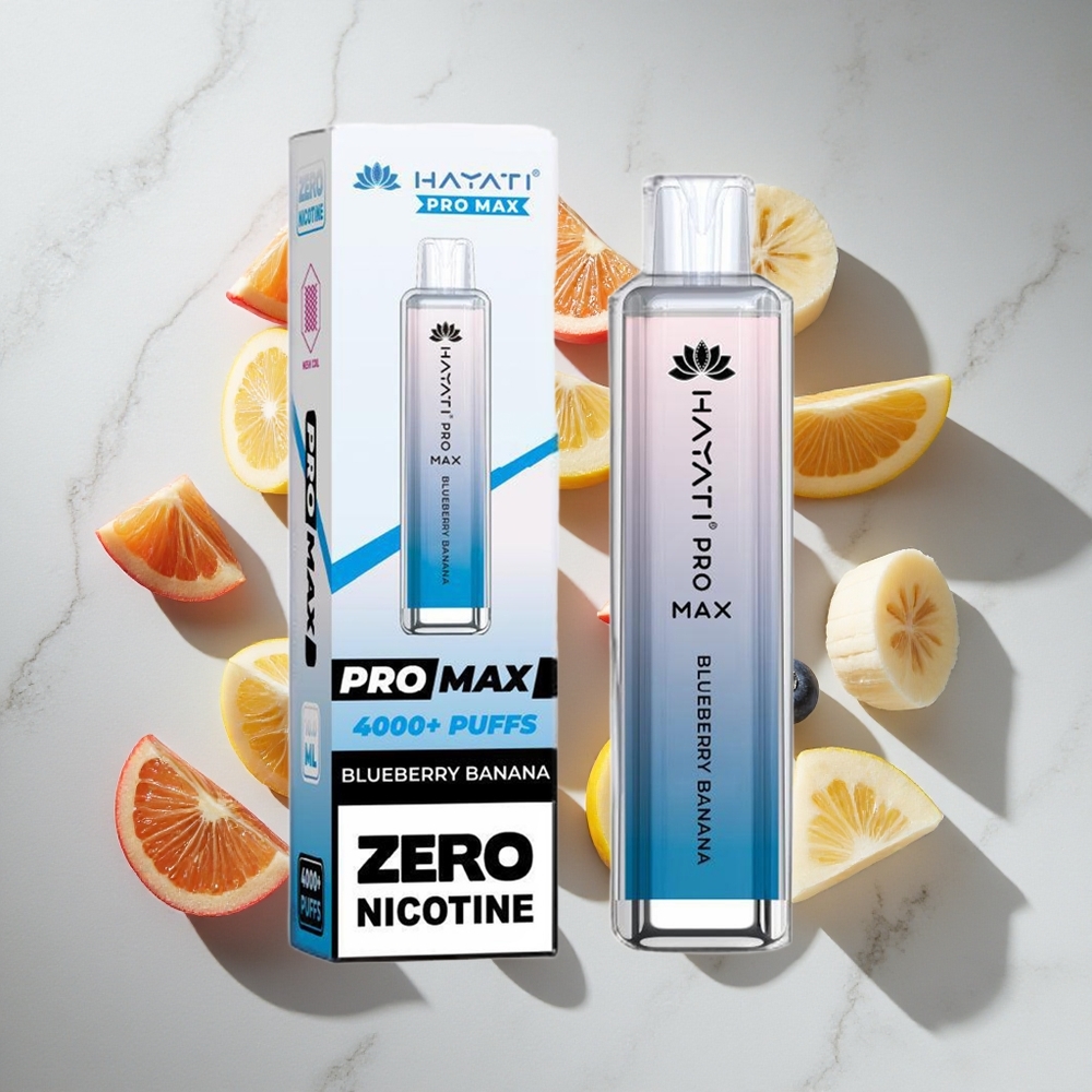 Blauwe Bes Banaan Hayati Pro Max 4000 Puffs Nederland vapes met 1400mAh batterij en LED-licht