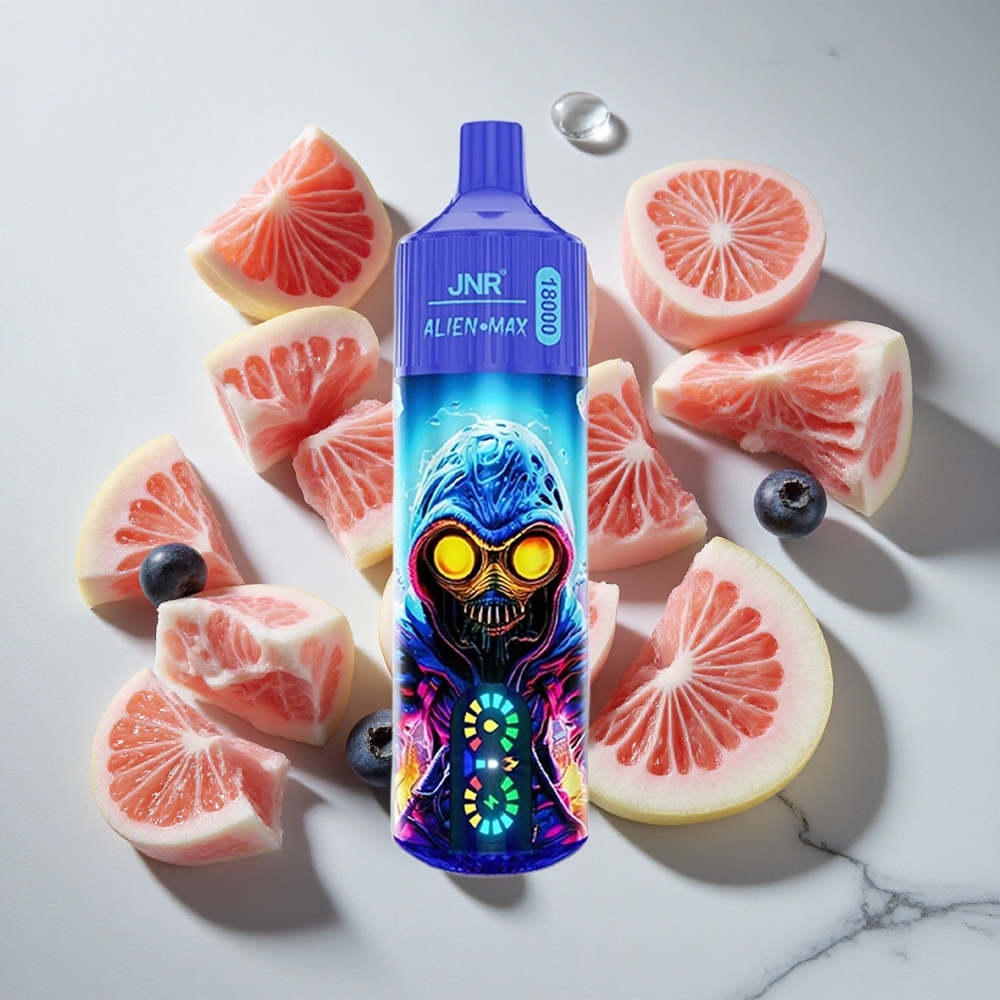 Blauwe Bes Bubblegum JNR Alien Max 18000 Puffs Nederland vapes met Smart LED Display  28ml e-vloeistof