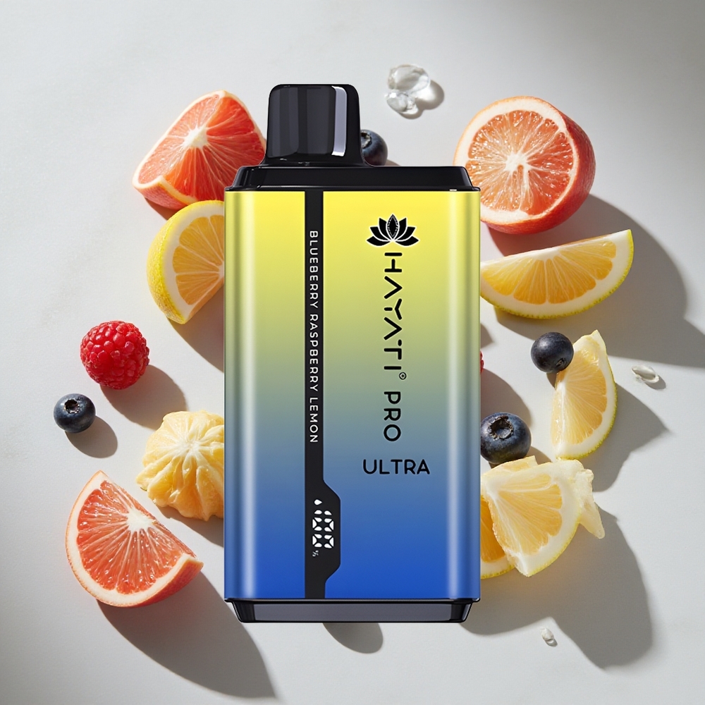Blauwe Bes Framboos Citroen Hayati Pro Ultra 15000 Puffs Nederland vapes 24ml 2 Nicotine