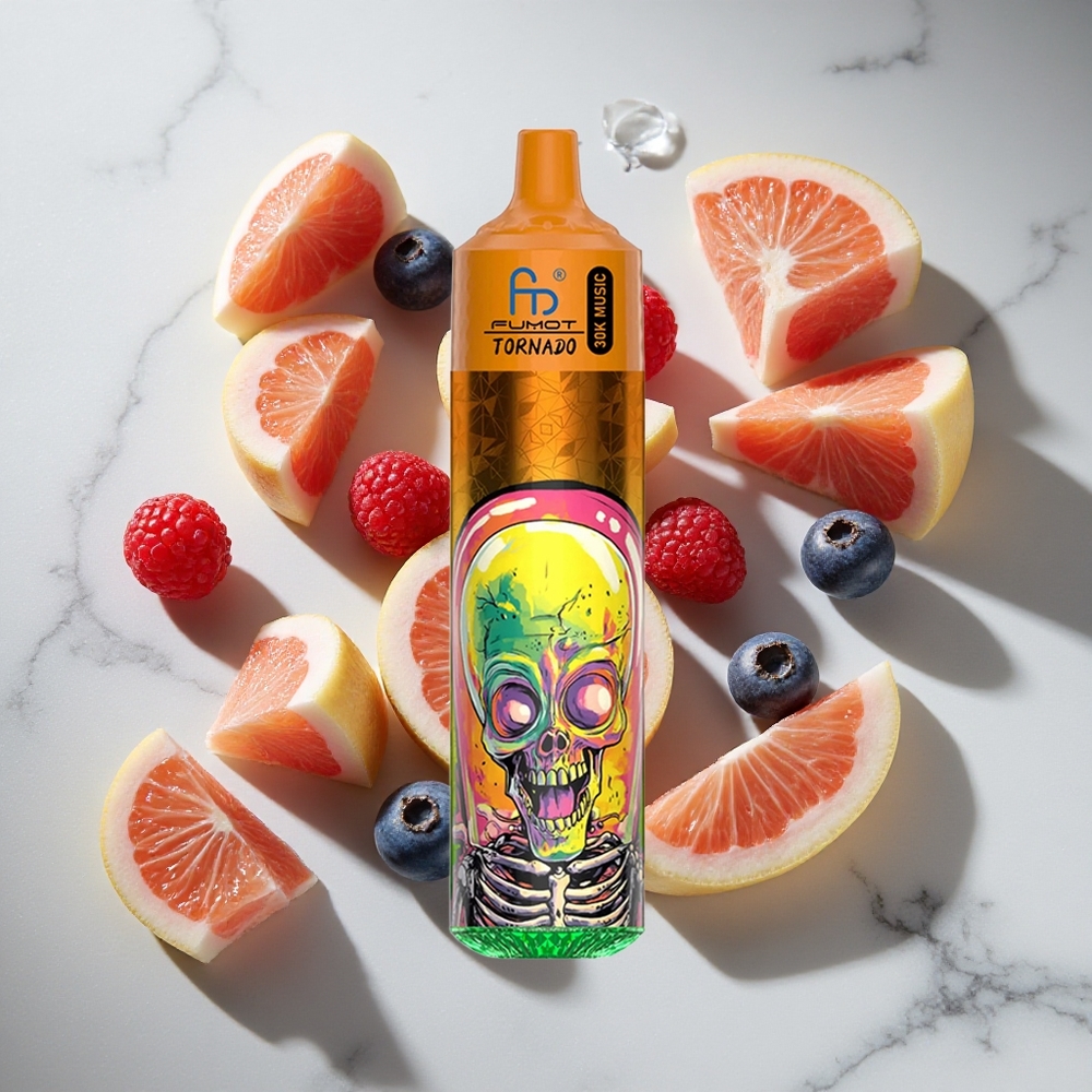 Blauwe Bes Framboos Fumot RandM Tornado 30000 Puffs Nederland vapes 30mL LED