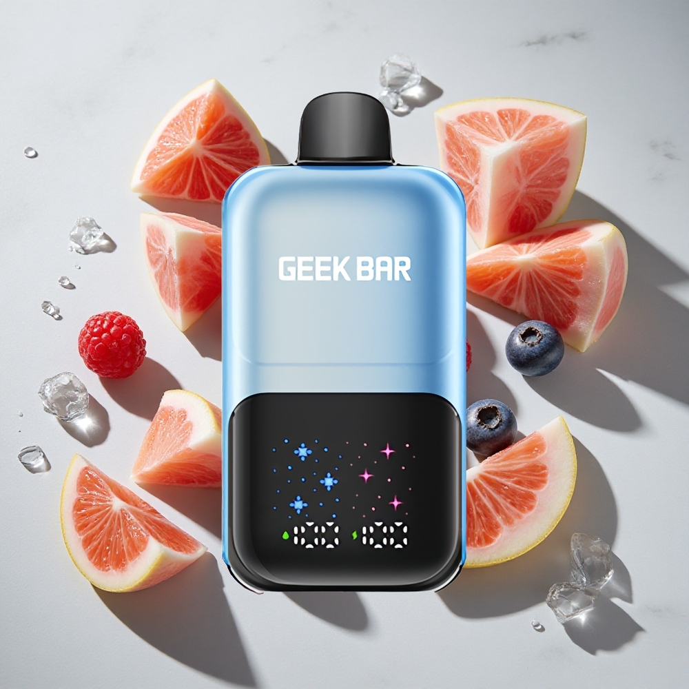 Blauwe Bes Framboos Ijs GEEK BAR 2GO 50000 Puffs Nederland vapes Dual Tanks 20mL