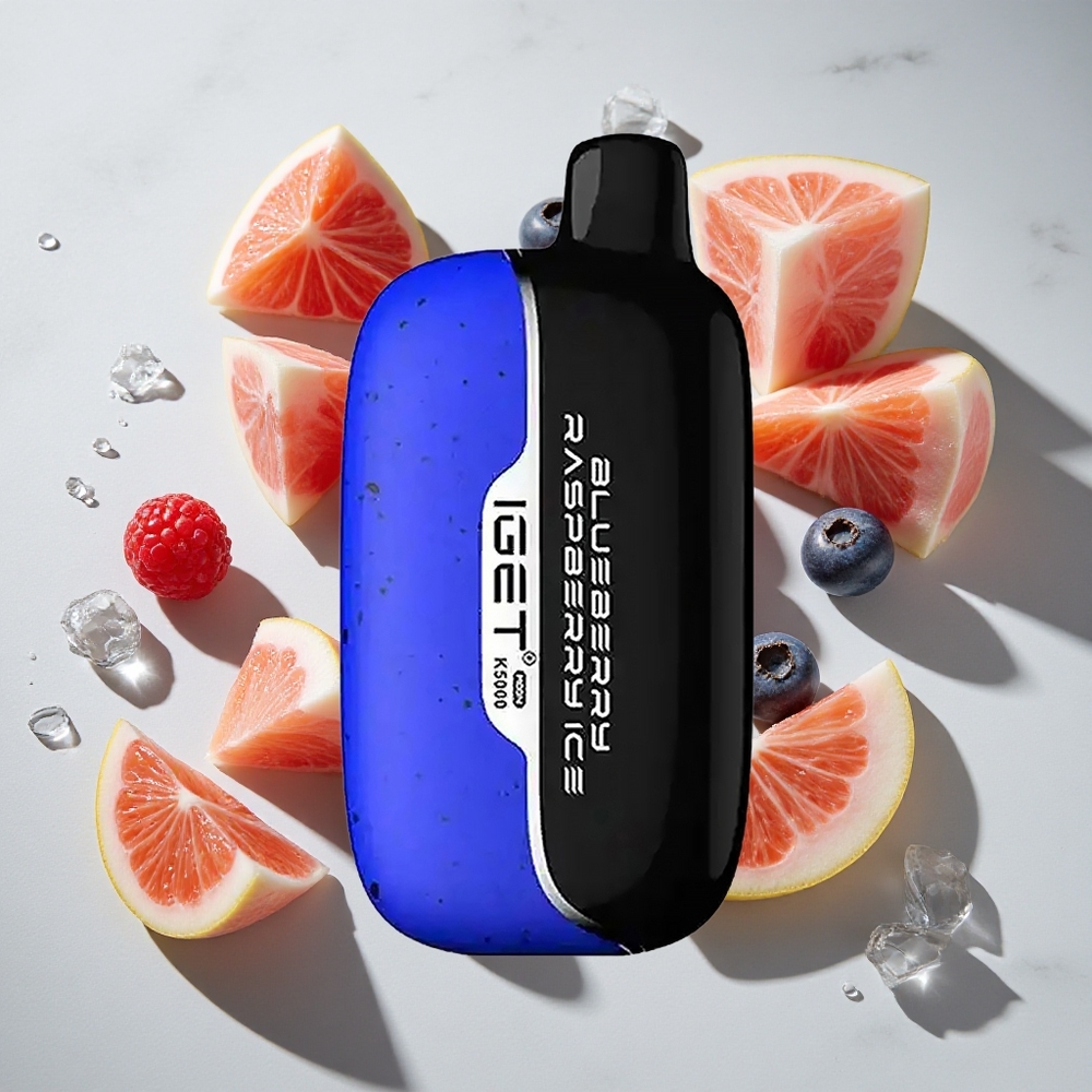 Blauwe Bes Framboos Ijs IGET Moon K5000 Puffs (5000 puff 815 g) Nederland vapes