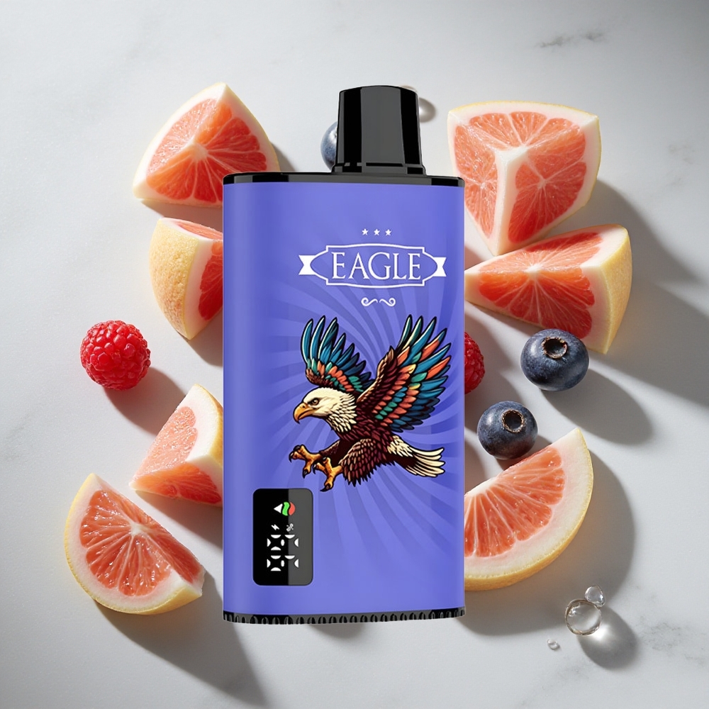 Blauwe Bes Framboos Kers JNR EAGLE Smart 23000 Puffs Nederland vapes Met Digitaal Scherm  Aanpasbare Luchtstroom