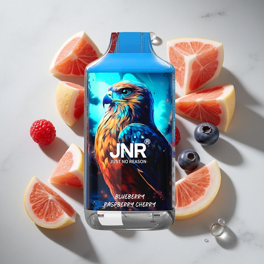 Blauwe Bes Framboos Kers JNR Falcon 16000 Puffs Nederland vapes met 22ml e-vloeistof  Dual Mesh Coil