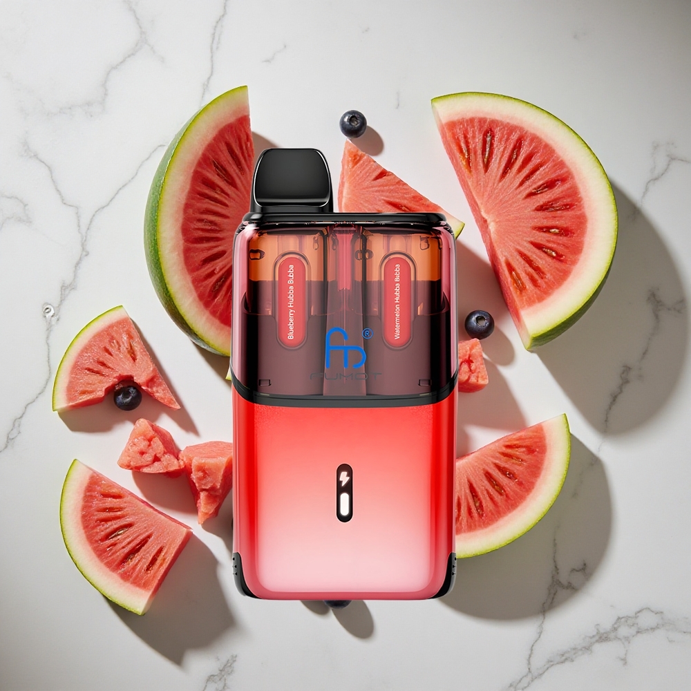 Blauwe Bes Hubba Bubba  Watermeloen Hubba Bubba Fumot Ultra T32000 32000 Puffs Nederland vapes Type-C Opladen