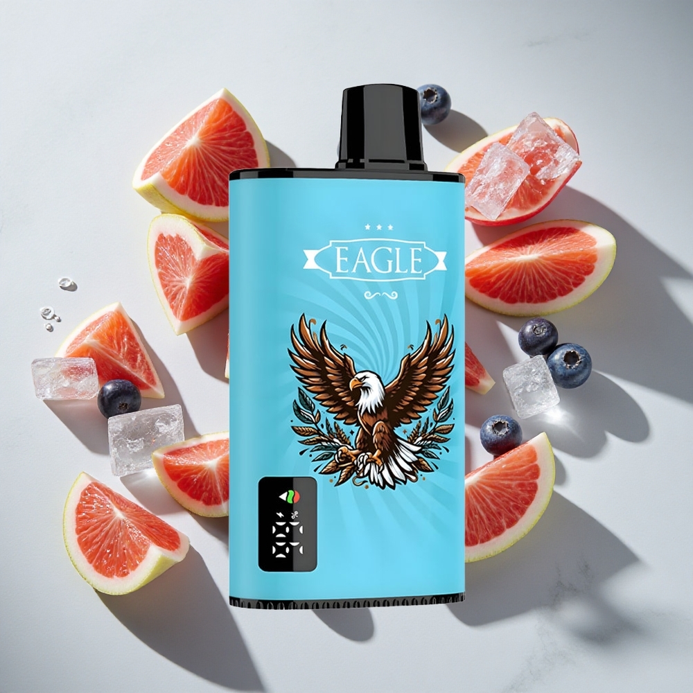 Blauwe Bes IJs JNR EAGLE Smart 23000 Puffs Nederland vapes met Digitaal Scherm  Type-C Opladen