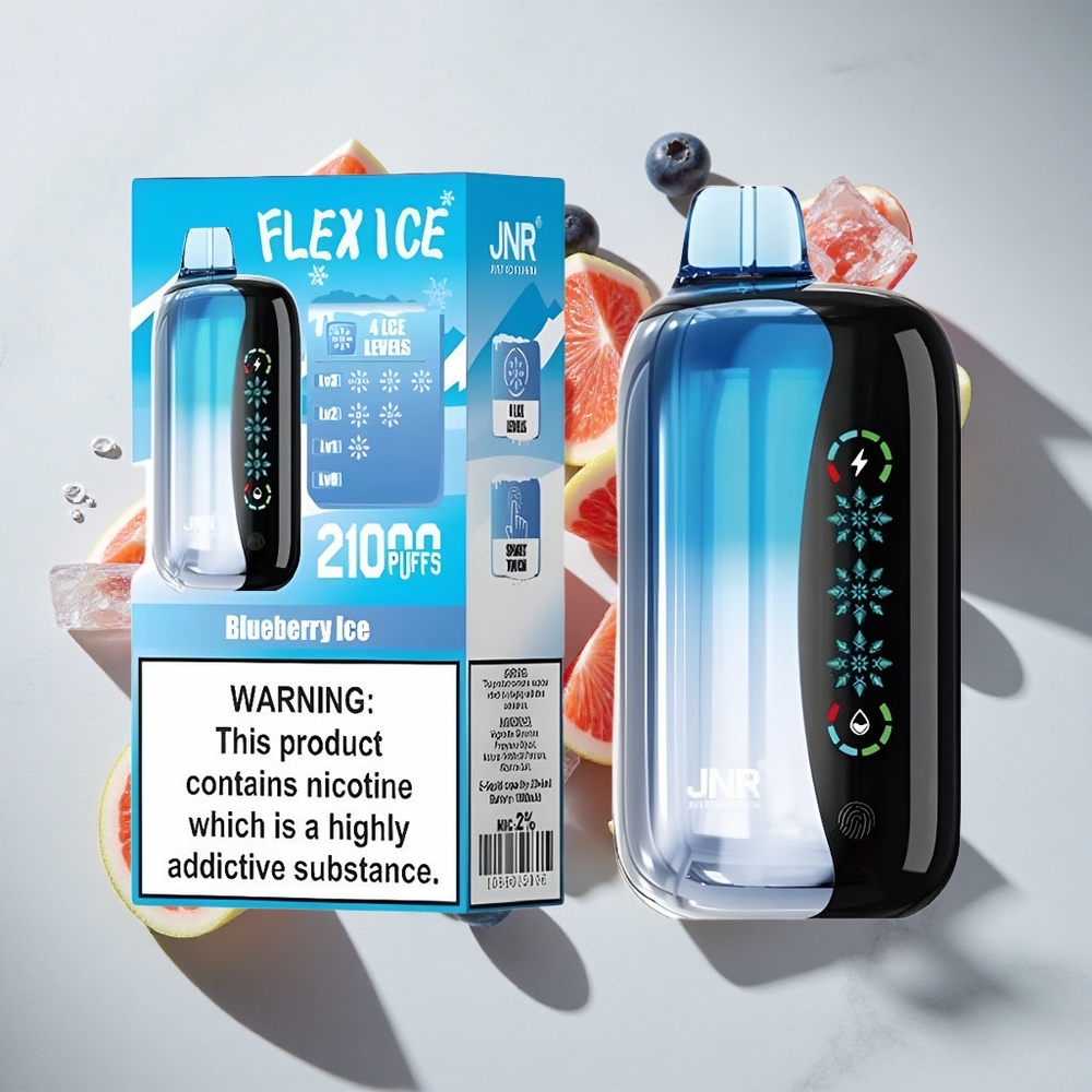 Blauwe Bes IJs JNR Flex Ice 21000 Puffs Nederland vapes met Aanpasbare IJs  26ml Vloeistof